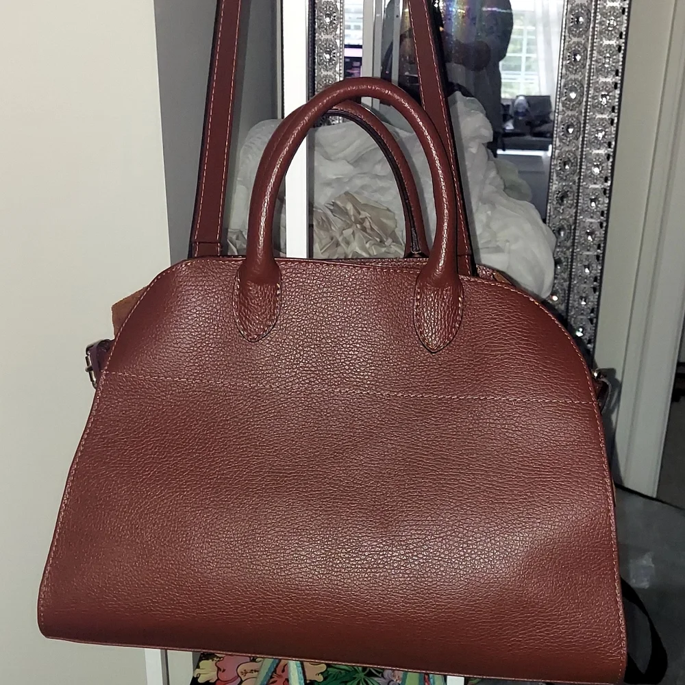 🏷Anna PAOLA Italian Leather And Suede Elegant Handbag NWOT - Picture 7 of 10